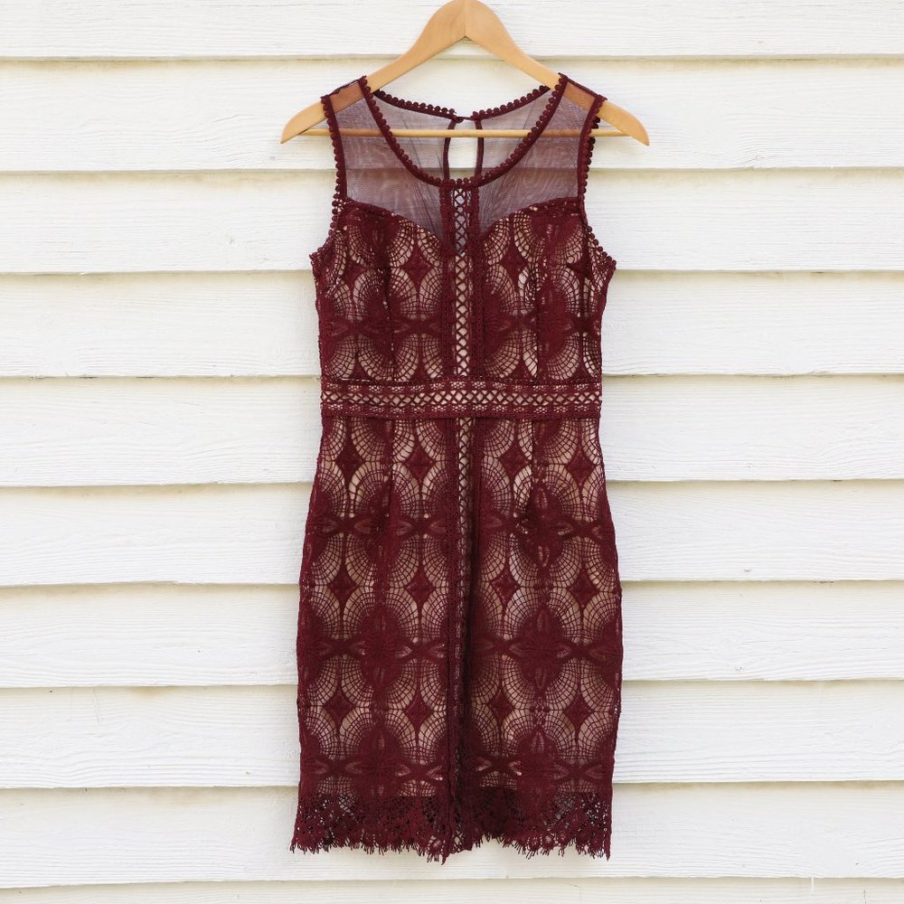 Fancy burgundy/maroon embroidered dress